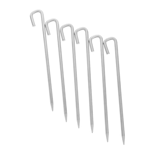 BESPORTBLE 6 Stück Teiliges Zeltpflock Rostfreiem Stahl Windfeste und Leichte Camping-bodenanker für Zelte Planen und Schutzhüllen Geeignet für Gras Sand und Harten Boden Beim Outdoor-Camping von BESPORTBLE