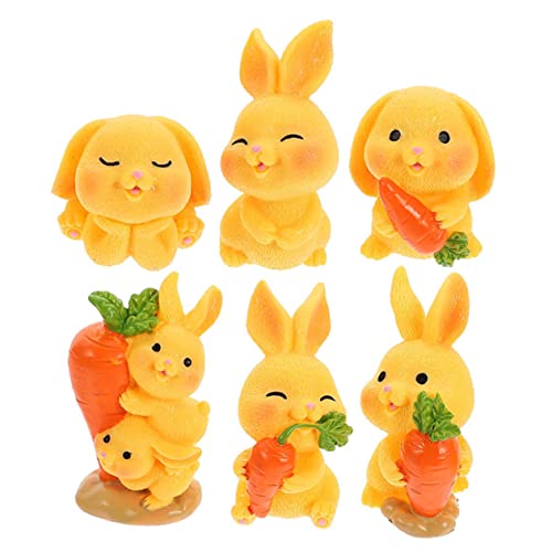 BESPORTBLE 6Stücke Teiliges Mini Kaninchen Figuren Resin Dekorative Figuren für Garten und Tisch Vielseitige Miniatur Deko Niedliches Hasenmotiv für Außendekoration BESPORTBLE 6Stücke Teiliges Mini Kaninchen Figuren Resin Dekorative Figuren für Garten und Tisch Vielseitige Miniatur Deko Niedliches Hasenmotiv für Außendekoration von BESPORTBLE