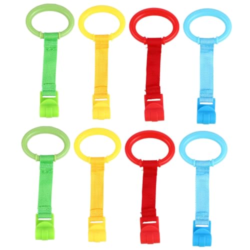 BESPORTBLE 8 Stück Teiliges Bett Handgriff Bunte Stand Up Ringe aus Sicherem Robustem Material Hand Augen Koordination Geeignet für Babybett Laufgitter und Zuhause von BESPORTBLE