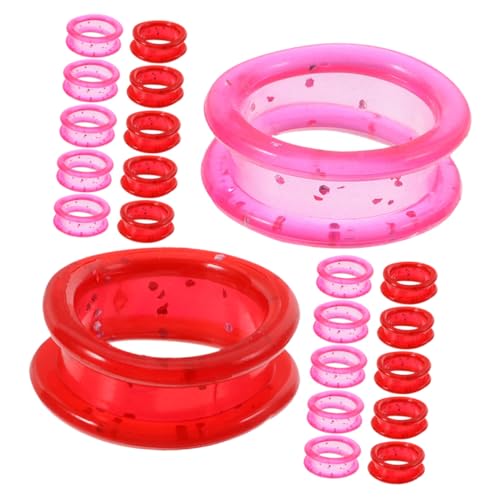 BESPORTBLE 80 Stück Teiliges Gummi Scheren Finger Ringe Rutschfeste Einsätze für Haustierpflege und Friseurscheren Hygienisch Kompatibel mit Verschiedenen Fingergrößen Einfach zu Reinigen von BESPORTBLE