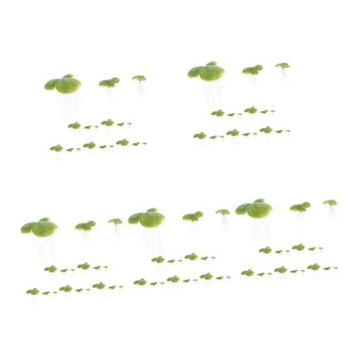 BESPORTBLE 90 STK Künstliche Entengrütze Lotusblumendekor Mini-künstliche Pflanzen Schwimmende Entengrütze Kunstrasen Für Aquarien Wasserlinsen Mini-Pflanzen Aquarium Mit Wurzeln Plastik von BESPORTBLE