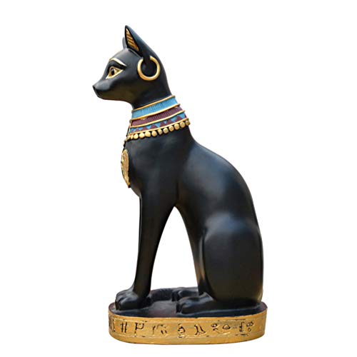 BESPORTBLE Ägypten Katze Göttin Bastet Statue Skulptur Antike Ägypten Kitty Ägyptische Bastet Sammlung Figuren Schreibtisch Dekoration von BESPORTBLE