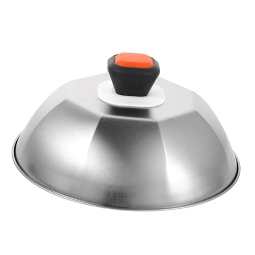 BESPORTBLE Achteckige Edelstahl Grillabdeckung Dome Deckel Für Outdoor Camping Metall Kochdeckel Für Steaks Braten Pfannen Woks Mit Wärmespeicherung Funktion von BESPORTBLE