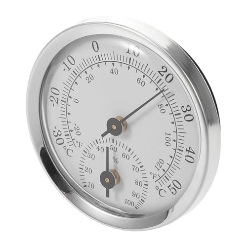 BESPORTBLE Analoges Mini thermohygrometer mit Großem Display Robustes Kunststoffgehäuse Präzise Temperatur Luftfeuchtigkeitsanzeige für Zuhause Büro Gewächshaus und Fahrzeug Einfach Ablesbar von BESPORTBLE