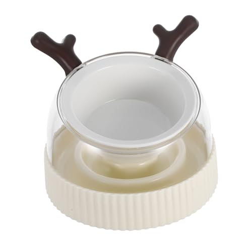 BESPORTBLE Anti-Kipp-Haustiernapf Katzenfutterautomat Haustier Futterspender Tablett Dekorationszubehör Kaninchen Hundefutterhalter Slow Feeder Katzennapf Keramik Light Brown von BESPORTBLE