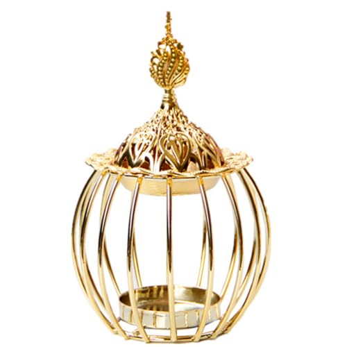 BESPORTBLE Arabische Räuchergefäß Gold Kerzenhalter Weihrauchbehälter Metall Weihrauchbrenner Tower Form Duftlampe Aromalampe Räucherstäbchen Halter Brenner Hochzeit Weihnachten Deko von BESPORTBLE