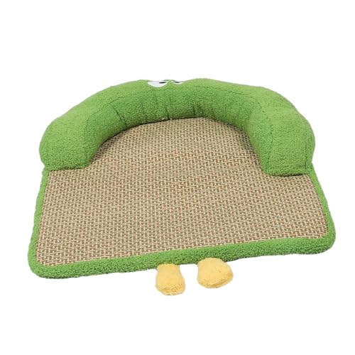BESPORTBLE Atmungsaktives Rattan Kühlmatte Haustierbett mit Kissen Faltbar und rutschfest Handgewebte Katzen und Hundematte für Sommerliche Innenräume Leicht zu Reinigen für Kleine bis von BESPORTBLE