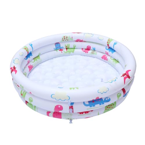 BESPORTBLE Aufblasbares Planschbecken mit Dinosaurier Motiv und Luftpumpe Material Leichtes Schwimmbecken für Familie für und Outdoor Spielspaß von BESPORTBLE