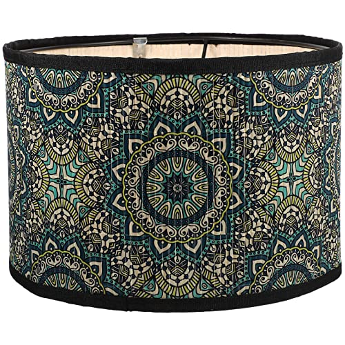 BESPORTBLE Bambuslampenschirme Lampenschirm Gewebt E27 Kronleuchter Lampenschirme Vintage Mandala Muster Rattan Hängeleuchte Lichtabdeckung Lampe Schatten für Stehlampe Tischlampe Grün von BESPORTBLE