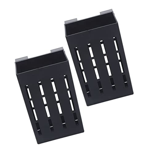 BESPORTBLE Blumentopfhalter Für Aquarien 2er-Pack Schwarzer Stabiler Pflanzenhalter Aus Kunststoff Mit Löchern Für Wasserpflanzen Aquarium- von BESPORTBLE