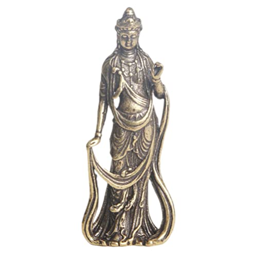 BESPORTBLE Bodhisattva White Tara Statue Göttin des Mitgefühls Und Der Heilung Meditierend auf Lotusthron Buddha Skulptur Östliche Erleuchtung Buddhismus Figur Verzierungen von BESPORTBLE