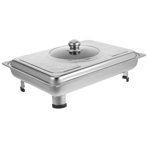 BESPORTBLE Buffet Servierplatte mit Deckel Rechteckiges Tablett für Selbstbedienung bei Hochzeiten Partys Banketten und Restaurants Lebensmittellagerung und Präsentation von BESPORTBLE