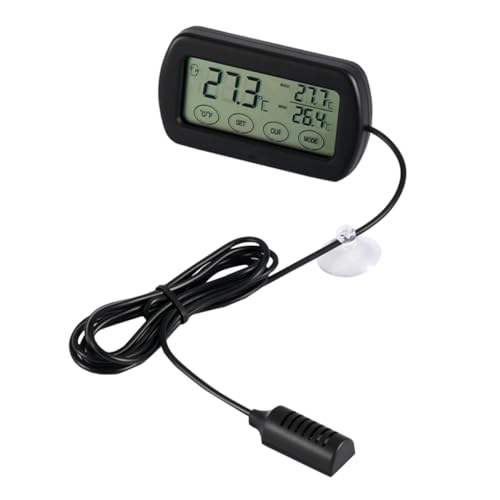 BESPORTBLE Digitales Thermometer Hygrometer Lcd Display Für Brutkästen Haustierpflege Mit Saugnapf Sensor Für Innenraumtemperatur Luftfeuchtigkeitsmessung von BESPORTBLE