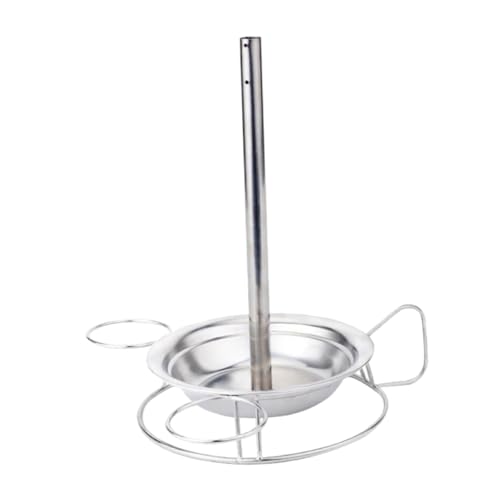 BESPORTBLE Edelstahl Hähnchenhalter mit Zwei Platten Robustes Grill Bratrost für Senkrecht Stehendes Brathähnchen Geeignet für Gasgrill Holzkohlegrill und Backofen Camping und Outdoor von BESPORTBLE