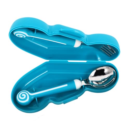 BESPORTBLE Edelstahl Kinderbesteck Set mit Lutscher Motiv und Schmetterlings Etui Tragbares Sicheres Besteck für Kleinkinder Nachhaltiges Löffel Gabel Set für Jungen und Mädchen BESPORTBLE Edelstahl Kinderbesteck Set mit Lutscher Motiv und Schmetterlings Etui Tragbares Sicheres Besteck für Kleinkinder Nachhaltiges Löffel Gabel Set für Jungen und Mädchen von BESPORTBLE