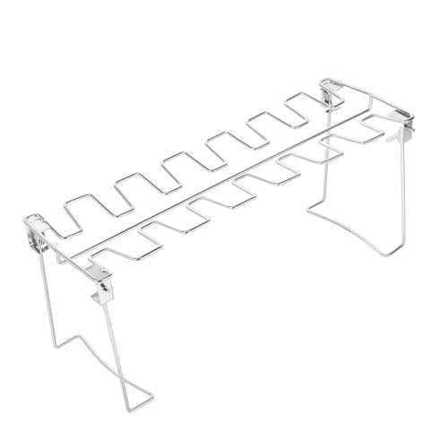 BESPORTBLE Edelstahl Klappbarer Hähnchenschenkelhalter Grill mit Schlitzen Stabiler Grillständer für Gleichmäßiges Garen für Outdoor BBQ und Camping Einfach zu Transportieren und Reinigen BESPORTBLE Edelstahl Klappbarer Hähnchenschenkelhalter Grill mit Schlitzen Stabiler Grillständer für Gleichmäßiges Garen für Outdoor BBQ und Camping Einfach zu Transportieren und Reinigen von BESPORTBLE