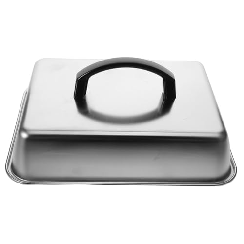BESPORTBLE Edelstahl Rechteckiger Basting Cover Dome Grillabdeckung für BBQ Hitzebeständig Butter Käse schmelzdeckel Grillpfannen ölspritzschutz Professionelle Grillhilfe von BESPORTBLE