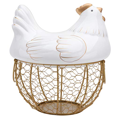 BESPORTBLE Eierkörbe Huhnform Eierkorb Obstkorb Keramik Huhn Figur Eisen Kunst Aufbewahrungskorb Golden Obst Gemüse Eier Snacks Metallkorb Gemüsekorb Küche Party Ostern BESPORTBLE Eierkörbe Huhnform Eierkorb Obstkorb Keramik Huhn Figur Eisen Kunst Aufbewahrungskorb Golden Obst Gemüse Eier Snacks Metallkorb Gemüsekorb Küche Party Ostern von BESPORTBLE