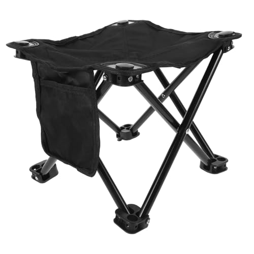 BESPORTBLE Faltbarer Campingstuhl Groß mit Seitentasche Tragbarer Leichter Klapphocker Ergonomischer Outdoor Fischstuhl für Picknick Garten und Reisen von BESPORTBLE
