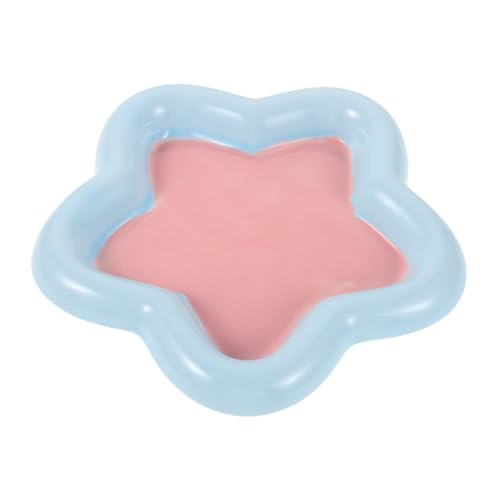 BESPORTBLE Flacher Whisker Freundlicher Futter und Wassernapf im Eleganten Stern Design Keramikschüssel für Katzenfutter für Kleine Hunde Vielseitige Nutzung als Schmuckschale von BESPORTBLE