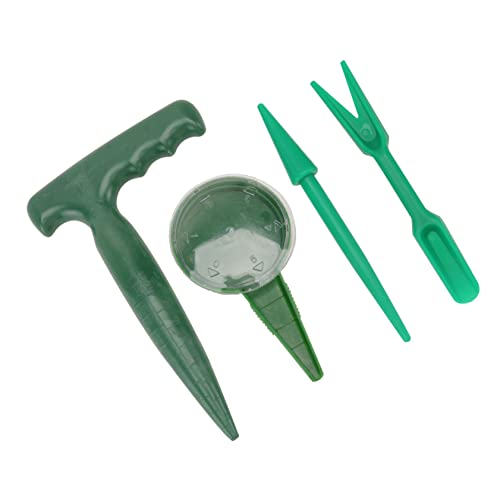 BESPORTBLE Gartengeräten Kunststoff Widger Dibber Pflanzhilfe Saatgutspender mit Ergonomischem Griff und Auslassgrößen für Präzises Umpflanzen und Aussaat von Setzlingen und Kleinen von BESPORTBLE