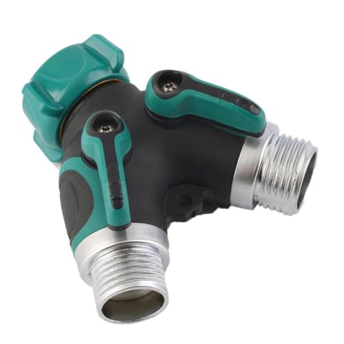 BESPORTBLE Gartenschlauch Verteiler Y verbinder mit Absperrventilen US Standard Schlauchanschluss Wasserdichter Abs Wasserhahn Splitter für Gartenbewässerung und Innenanwendung von BESPORTBLE