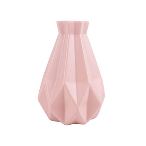 Plastik Geometrische Blumentopf Tabelle Sukkulente Pflanze Vase Origami Geformte Pflanzer Dekorative Rosa Blumentopf für Cafe Hotel nach Hause von BESPORTBLE