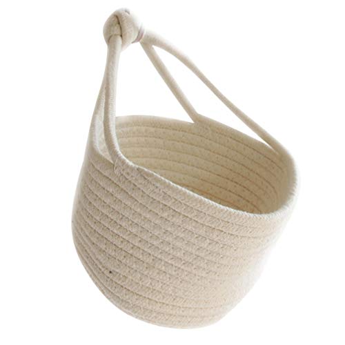 BESPORTBLE Gewebte Aufbewahrungskorb Kleine Baumwolle Seil Wandbehang Korb Veranstalter Eingang Mail Brief Pflanzenhalter Dekoration für Büro Schlafzimmer nach Hause Weiß BESPORTBLE Gewebte Aufbewahrungskorb Kleine Baumwolle Seil Wandbehang Korb Veranstalter Eingang Mail Brief Pflanzenhalter Dekoration für Büro Schlafzimmer nach Hause Weiß von BESPORTBLE