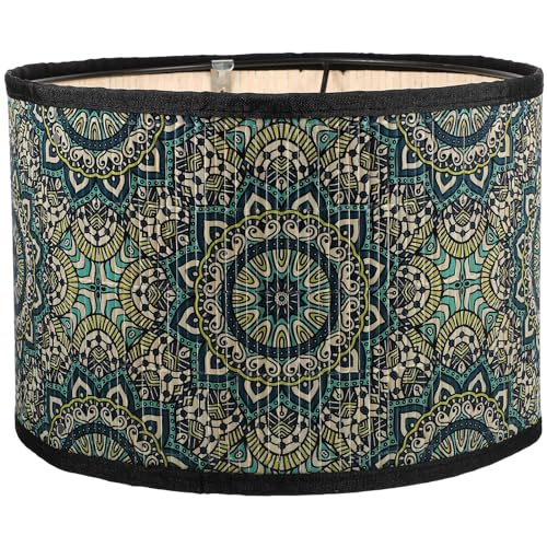 BESPORTBLE Lampenschirm Mandala Retro DunkelgrüN, Bambus Und Eisen, E27 Lampenschirm FüR HäNgelampe, Tischlampe, Deckenlampe, Diy Deko von BESPORTBLE