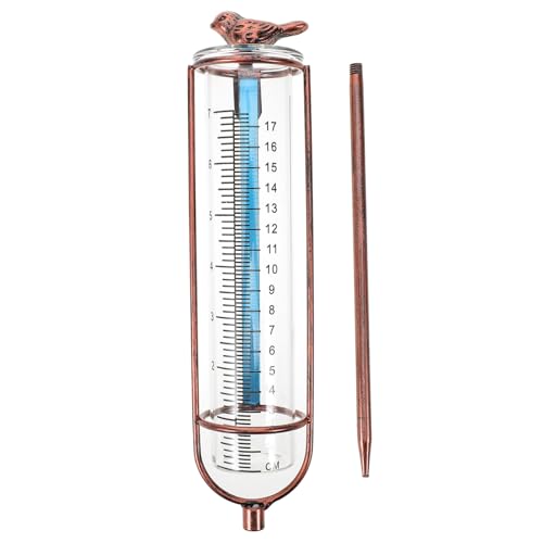 BESPORTBLE Glas Regenmesser Ersatzröhrchen mit Markierung Stabiles Messrohr für Außenbereich Garten und Grünfläche Präzises Niederschlagsmessgerät mit Dichtungssatz und Langlebigem Messglas von BESPORTBLE