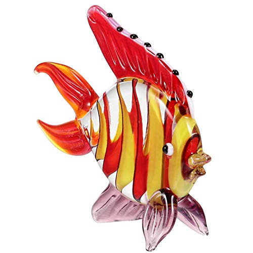 BESPORTBLE Glasfisch Figur Küste Stil Miniatur mundgeblasen Handwerk Tier Skulptur Miniatur-Ornament Aquarium Marine Kollektion für Home Style 2 von BESPORTBLE