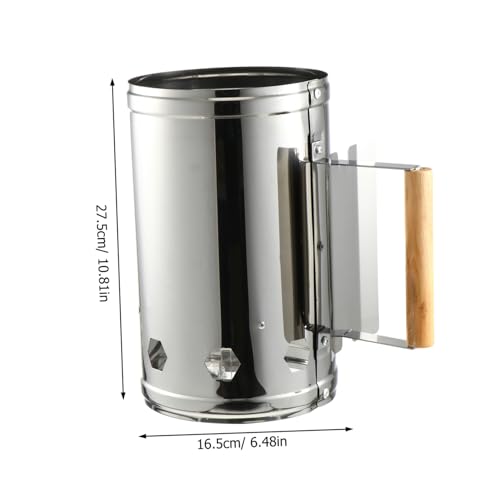 BESPORTBLE Grillanzünder Edelstahl Kohleofen mit Hitzeschutz Holzgriff Schnelles Anzünden für Outdoor Barbecue Rostfreier Feuerstarter für Holzkohlegrill und Camping Einsetzbar BESPORTBLE Grillanzünder Edelstahl Kohleofen mit Hitzeschutz Holzgriff Schnelles Anzünden für Outdoor Barbecue Rostfreier Feuerstarter für Holzkohlegrill und Camping Einsetzbar von BESPORTBLE