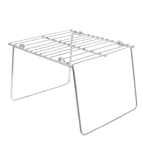 BESPORTBLE Tragbarer Holzkohlegrill Klappbarer Lagerfeuergrill Grillrost Grillspieße Aus Metall Tragbarer Grill Camping Rostfreier Stahl von BESPORTBLE