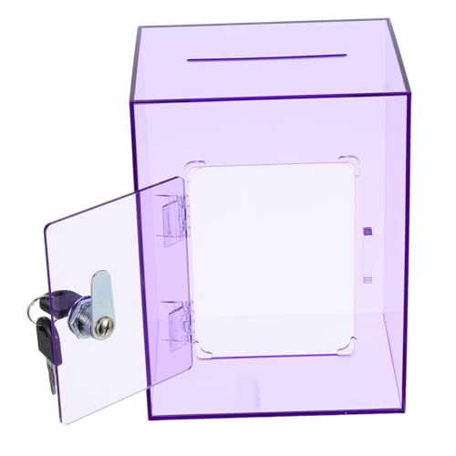 BESPORTBLE Große Transparente Sparbox mit Schlüssel Vielseitige Acryl Geldsparbüchse für Erwachsene und Design für Zuhause und Büro zur Verfolgung von Ersparnissen von BESPORTBLE