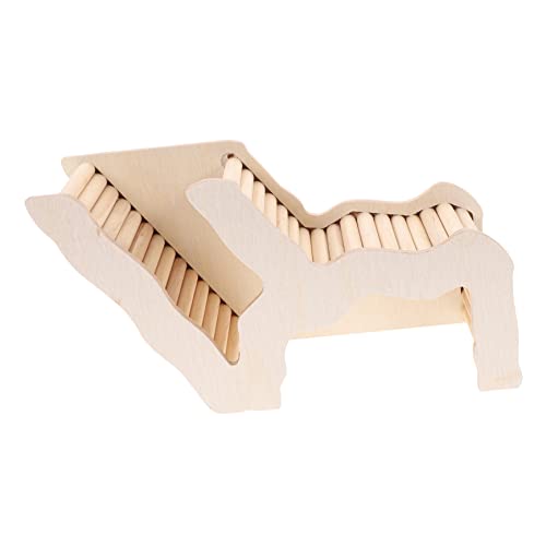 BESPORTBLE Hamster Versteck aus Holz Langlebiges Kleintierhaus mit Kletterleiter DIY Bemalbar Sicheres für Meerschweinchen und Hamsterkäfig zum Schlafen und Verstecken von BESPORTBLE