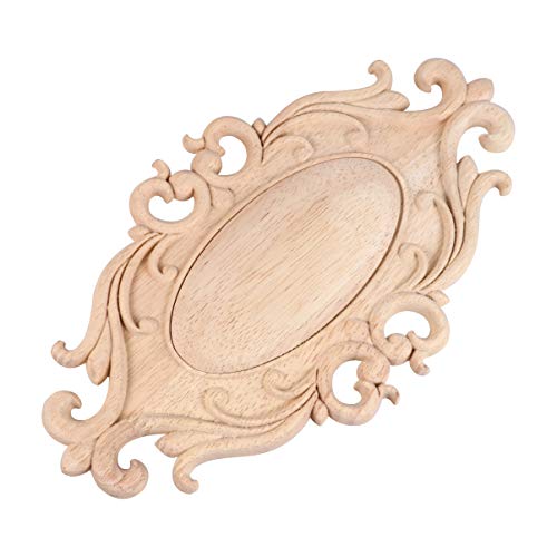 BESPORTBLE Holz Geschnitzte Ecke Onlay Applikation Unbemalte Türschrank Möbel Dekorationen Ornamente von BESPORTBLE