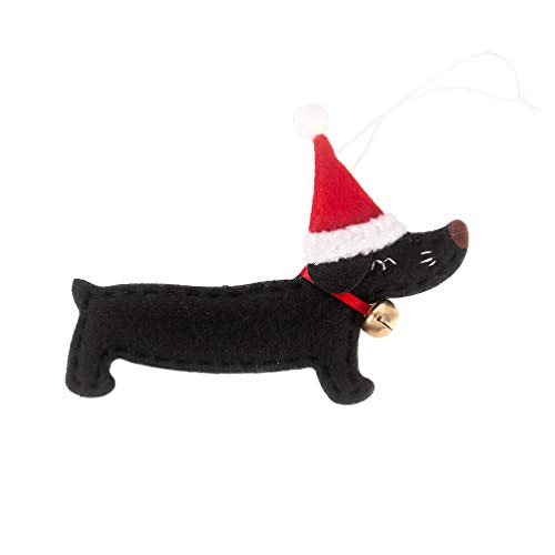 BESPORTBLE Hund Weihnachtsbaum Ornamente Dackel Hund Figur 2020 Weihnachten Filz Ornament Weihnachtsbaum Urlaub Party Dekoration von BESPORTBLE