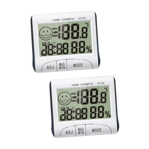 BESPORTBLE Hygrometer-Thermometer 2St Hygrometer digitales Thermometer Temperatur-Feuchtigkeits-Monitor Anzahl Elektronische Uhr Digitales Hygrometer-Thermometer BESPORTBLE Hygrometer-Thermometer 2St Hygrometer digitales Thermometer Temperatur-Feuchtigkeits-Monitor Anzahl Elektronische Uhr Digitales Hygrometer-Thermometer von BESPORTBLE