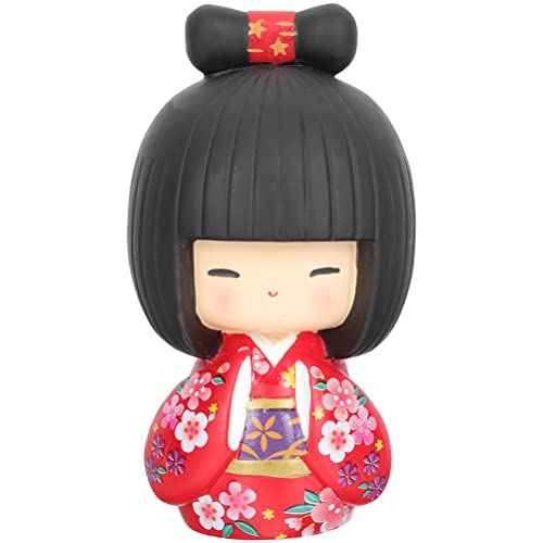 BESPORTBLE Japanische Kokeshi Puppen Geisha Figur Miniatur Kimono Deko Sammelfigur Bonsai Wohnkultur Zubehör Desktop Ornament Mädchen von BESPORTBLE