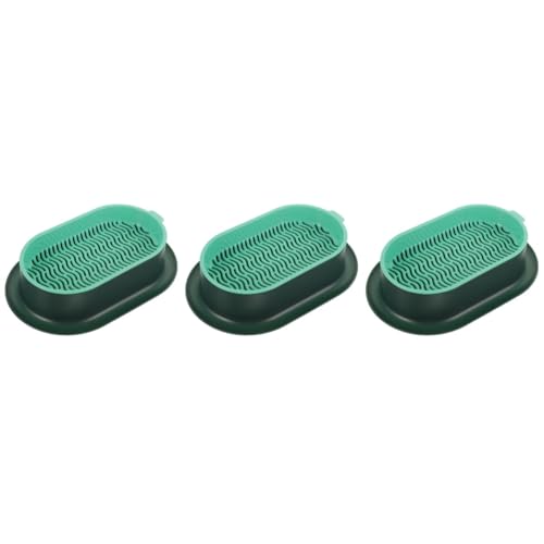 BESPORTBLE Katzentoilette Topf 3er-Box Katzentoilette Tabletts Für Blumentöpfe Pflanzgefäß Für Hydroponisches Katzengras Erdfreie Behälter Topfpflanzer Keimschale Plastik Gemüse Sämlingsschale von BESPORTBLE