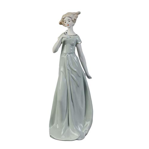 BESPORTBLE Keramik Mädchen Statue Elegante Porzellan Dame Figur Skulptur Tisch Ornament Kuchen Topper für zu Hause Hochzeit Raumdekoration (Händchen Haltend) von BESPORTBLE