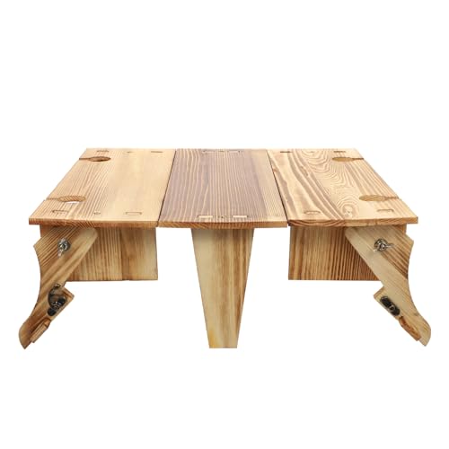 BESPORTBLE Klappbarer Picknickkorb-Tisch Aus Holz Faltbarer Picknicktisch Für Garten Camping Strand Partys Tragbar Stabil Und Vielseitig Nutzbar Erhältlich von BESPORTBLE