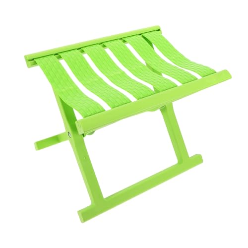BESPORTBLE Klapper Außenhocker Tragbarer Outdoor-Hocker Tragbarer Angelhocker Campinghocker Strand Campingstuhl Angelstuhl im Freien Wanderklappstuhl tragbarer Campingstuhl Plastik Hellgrün von BESPORTBLE