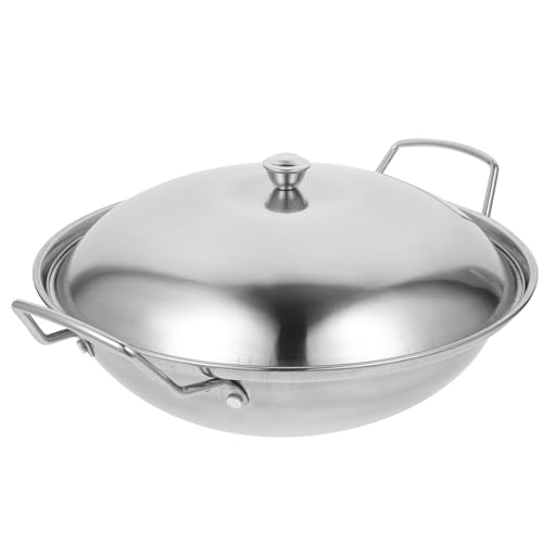BESPORTBLE Robuster Edelstahl Hot Pot Mit Deckel, 9 Zoll, Antihaft, Ideal Für Gas- Und Induktionsherde, Praktischer Handgriff Für Sicheren Einsatz, Perfekt Für Zuhause Und Familienfeiern von BESPORTBLE