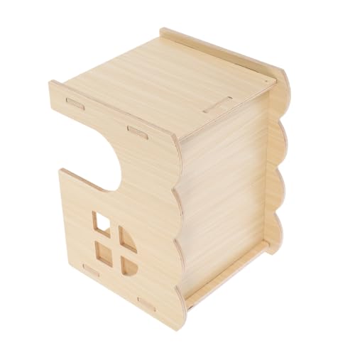 BESPORTBLE Kleines Hamsterversteck aus Stabilem Holz Langlebiges und Platzsparendes Kleintierhaus Atmungsaktives Versteck für Zwerghamster Meerschweinchen und Andere Kleine Haustiere Einfach von BESPORTBLE
