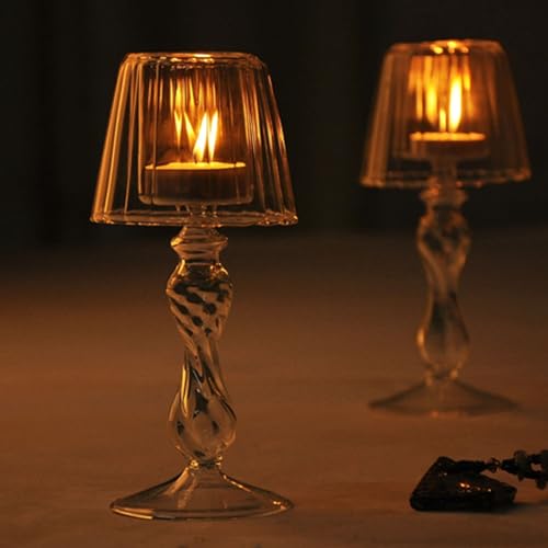 BESPORTBLE Kreative Kerzenhalter Vintage Tischlampe Kristall Kerzenhalter Ständer Kerzenständer Schreibtischlampe Design Dekorationen Hochzeit Kerze Bauernhaus Kerze Laterne Teelicht von BESPORTBLE