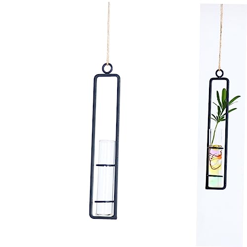 BESPORTBLE Kreativer Wandbehang Eisen Mit Hydroponische Vase Im Testrohr Design Hanfseil Für Stilvolle Wohnraumdekoration von BESPORTBLE