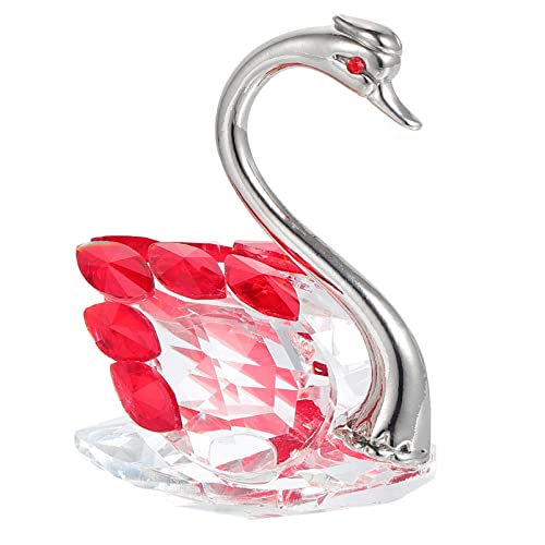 BESPORTBLE Kristall-Schwan-Ornament Glas Tier Dekorative Statue Glas Tischplatte Schwan Schwan- Statue Tiere Dekofigur Ente Statue Kristall Schwan Briefbeschwerer Skulptur Einfach von BESPORTBLE