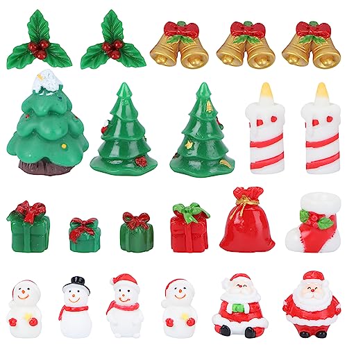 BESPORTBLE Kuchenform 23Pcs Weihnachten Figuren Harz Mini Fee Garten Figuren Dekorationen Weihnachtsfeier Begünstigt Zufälligen Tortendeko von BESPORTBLE