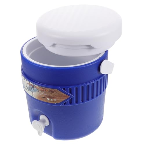 BESPORTBLE Kühldämmeimer -Kaffeekanne Heißwasserspender-Arbeitsplatte Isolierter Getränkekühlerspender Wasserkocher Getränkespender im Freien Heißwassertopf Plastik Blue von BESPORTBLE